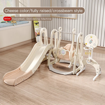 Children's Indoor Playground Equipment Plastic Swing Slide Set & Playhouse Combination for Park Usage Inflatable Type Good Vibrations