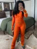 Custom 2 Piece Set Women Outfits Zipper Top and Flare Pants 2 Piece Sets Casual Two Piece Jogger Set Womens Fall Winter Clothing Good Vibrations