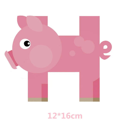 Farm theme happy birthday lettering banner pull flag children's day baby shower decoration barn windmill animal Good Vibrations