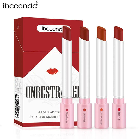 4-Lasting Stick Waterproof Lip Set - Long-Lasting Matte Lipstick with Transparent Finish - Perfect Valentine's Day Gift for Her Good Vibrations