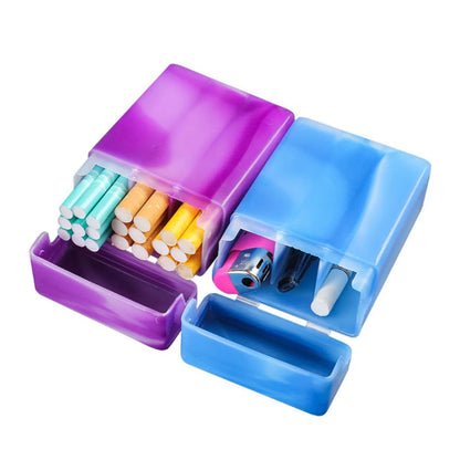 Fashion Ultra Thin Plastic Cigarette Case Storage Hand Roll Business Card Box Holder Pocket Gift Good Vibrations