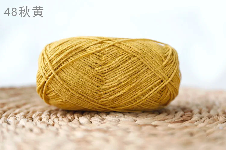 Factory Wholesale Recycled Baby Cotton Yarn 4 Strands of Milk Yarn Bag for Doll Clothes Hand-Knitted High Tenacity for Weaving Good Vibrations