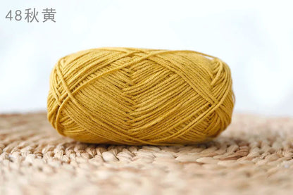 Factory Wholesale Recycled Baby Cotton Yarn 4 Strands of Milk Yarn Bag for Doll Clothes Hand-Knitted High Tenacity for Weaving Good Vibrations