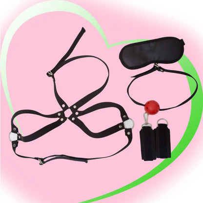 BDSM 4pcs Adult Sex Toys Games Handcuffs Bondage Gear Sex Toys For Women Couples Gags Blindfold Sexy Shop Exotic Accessories GOOD Vibrations
