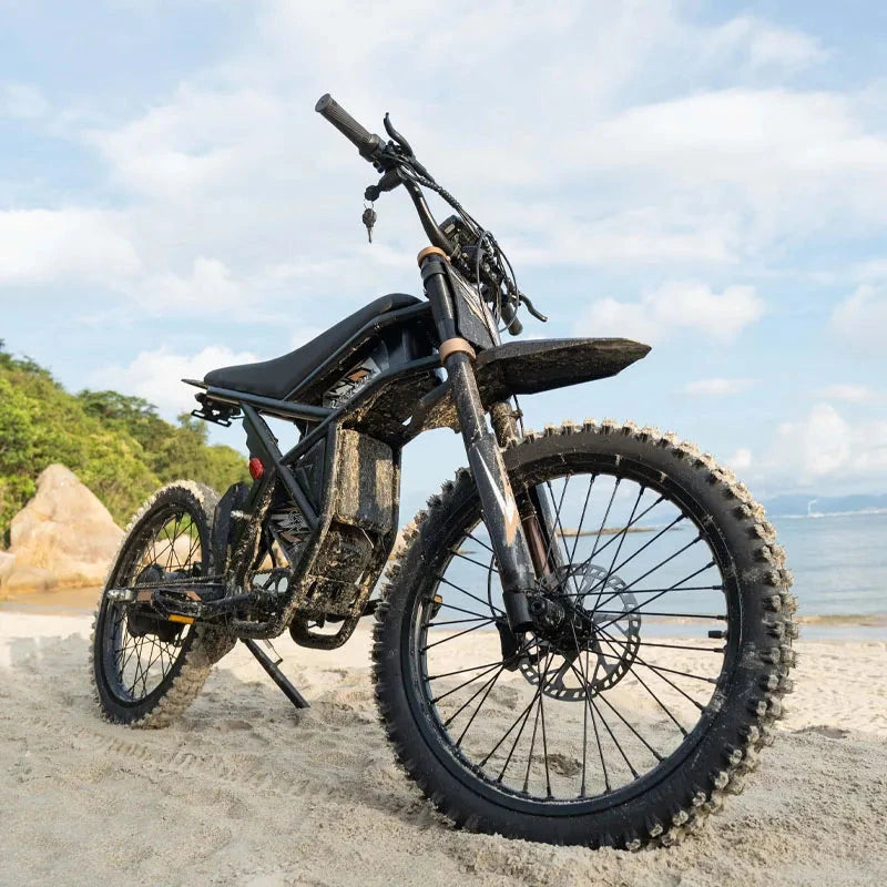 Ridingtimes GT73 Electric Dirt Bike 60V 3000W Middrive Ebike Fat Tire 36Ah Powerful Ebike Off Road Electric Bike Good Vibrations