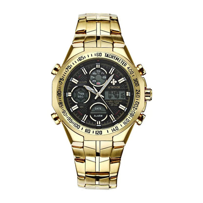 High Quality Digital Quartz Men's Wrist Watches Fashion Electronic Luminous Stainless Steel Waterproof Business Watches for Men Good Vibrations