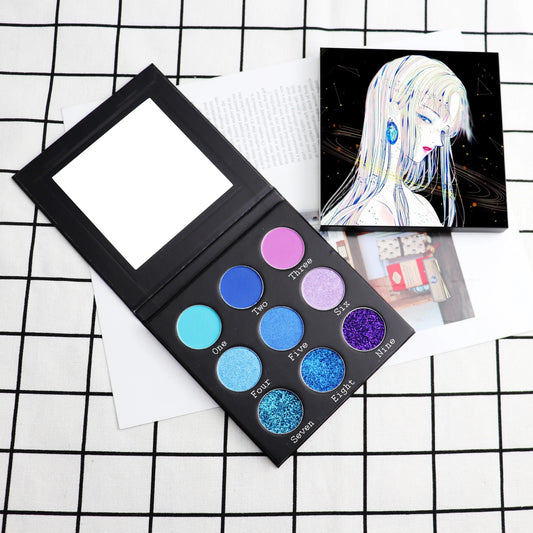 Wholesale Factory Custom Logo Vegan Waterproof Eye Shadow Palette Private Label Shape DIY Shimmer Matte Glitter Eyeshadow Good Vibrations