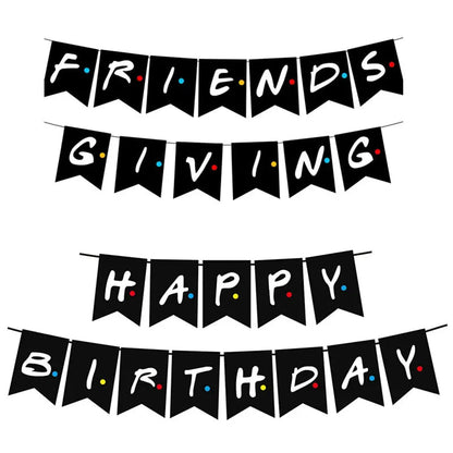 Friends TV show happy birthday party paper banner friend theme party suitable for friends birthday party decoration Good Vibrations