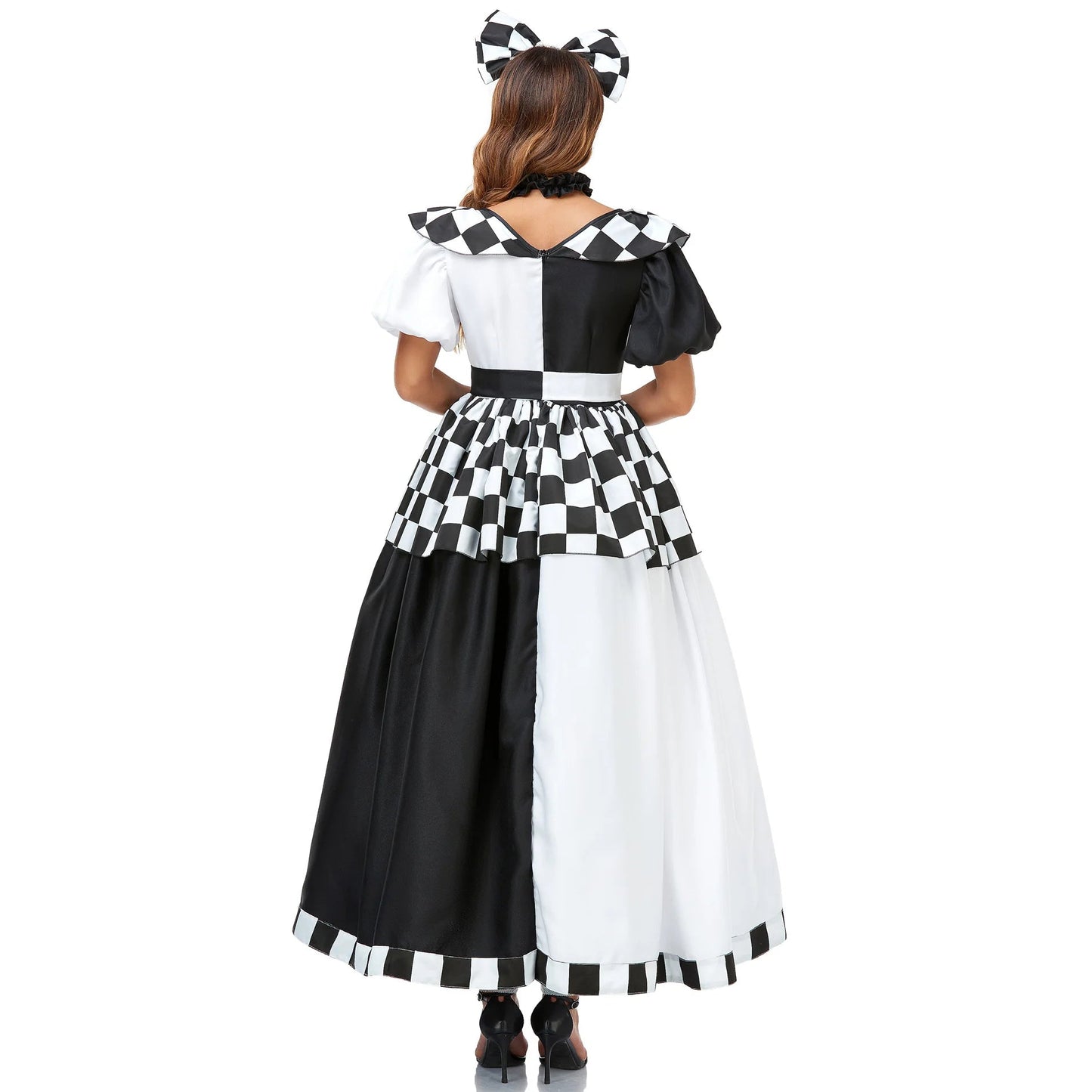 M-XL  COSPLAY Black and White Checked Mickey Halloween Costume Good Vibrations