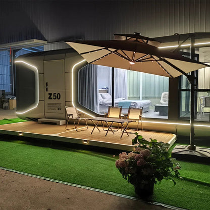 Desert Camping Accommodation Space Capsule Hotel View Sunshine Room Luxury Steel Structure Triangle Bed & Breakfast Room Good Vibrations