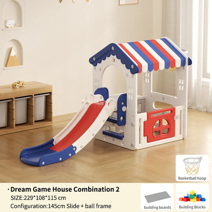 Feelbaby Indoor Playground Equipment White Plastic Toy Set Swings Slide for Kids for Home Garden Shopping Malls Playhouse Good Vibrations