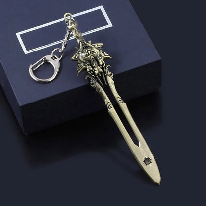 New God of War 4 Kratos Sword Keychain Pendant Keyring Jewelry Men And Women Car key chain Accessories Good Vibrations