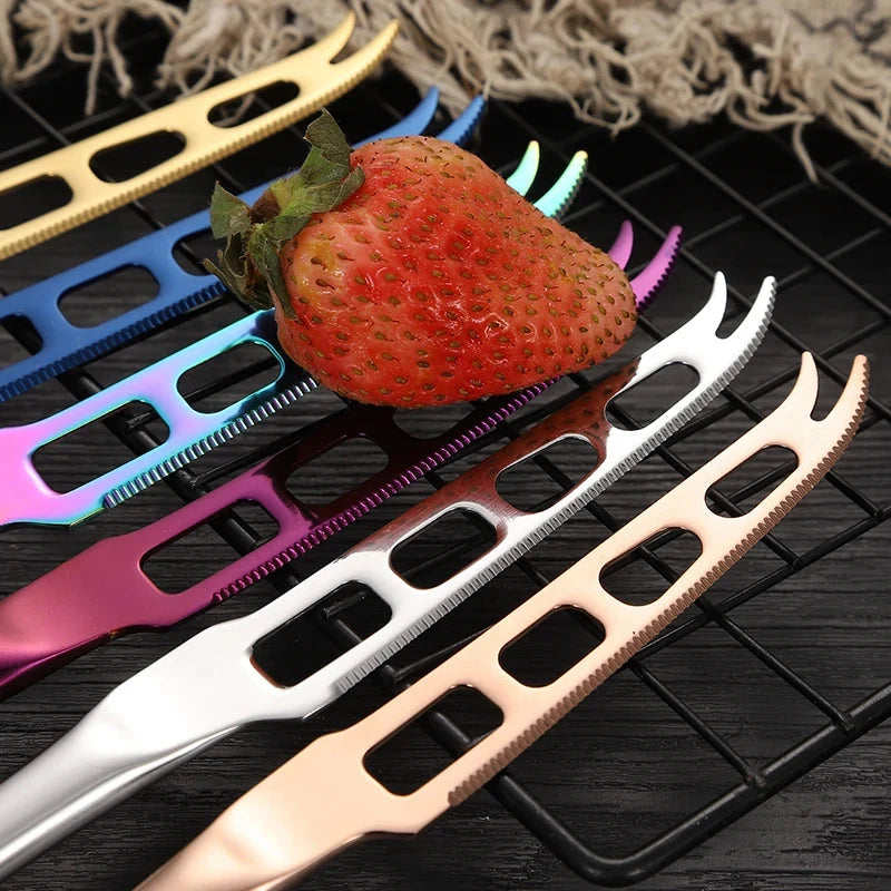 Food Grade Kitchen Gadgets Stainless Steel High Hardness Cheese Butter Knife Pizza Cutter Slicer Spatula Cheese Tools Good Vibrations