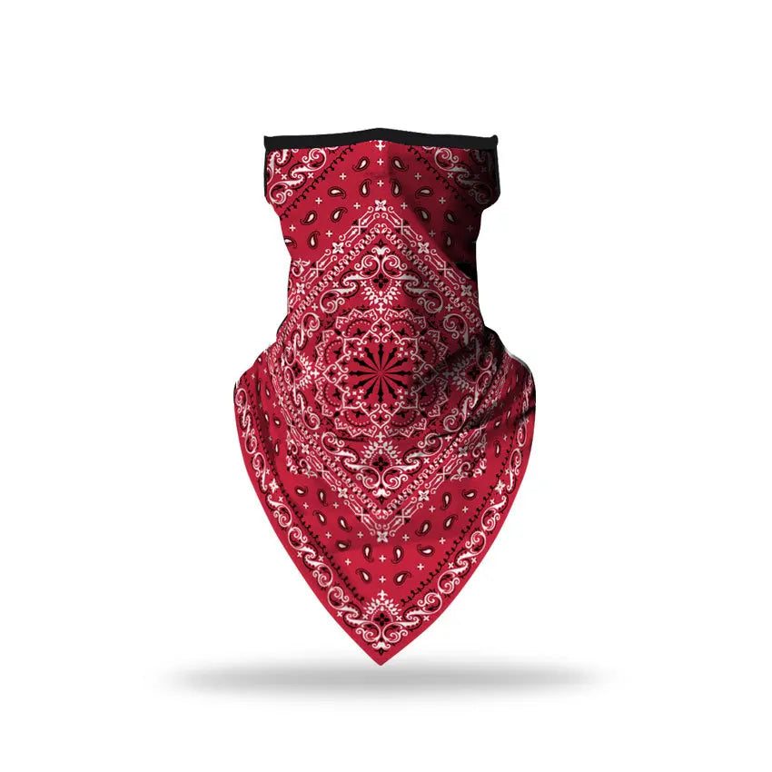 Coexistence Summer UV Protected Polyester Women's Cycling Bandana Breathable Triangle Face Mask Scarf Sun Protection Veil Good Vibrations