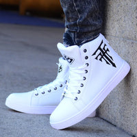 Vulcanized Sneakers Male Comfortable High Top Shoes Men Autumn Spring 2022 Fashion Mens Shoes Vulcanize Shoes Good Vibrations