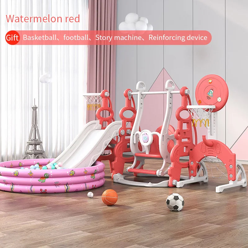 Hot Selling Indoor Playground Equipment HDPE/PE Material Sliding Slide Swing Set Playhouse Combination for Daycare Baby Play Good Vibrations