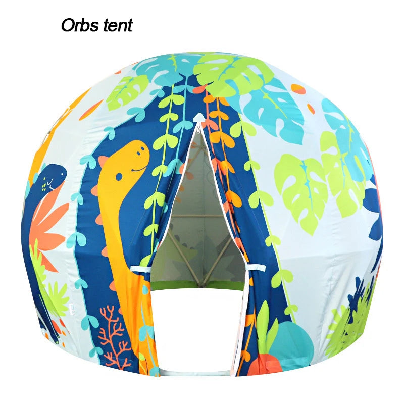 Children Indoor Kids Preschool Kindergarten Playhouse Round Yurt Circular Castle Folding Dinosaur Dome Play House Tent Good Vibrations