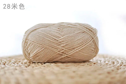 Factory Wholesale Recycled Baby Cotton Yarn 4 Strands of Milk Yarn Bag for Doll Clothes Hand-Knitted High Tenacity for Weaving Good Vibrations