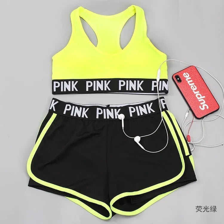 2020 new Gym Set Women Yoga Set  Women Workout Clothes Gym Wear Jogging Sport Set Women Fitness Clothing Conjunto Sport Mujer Good Vibrations