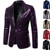 Men Blazer Banquet Wedding Blazer Party Blazer Bar Night Club Suit Men Coats Bright Suit Paisley Suit Fashion Men Suit Good Vibrations