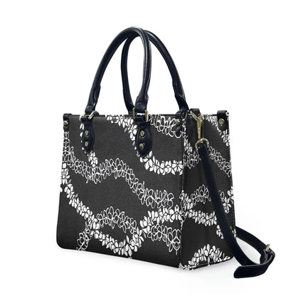 Customized Luxury Leather Women Handbag Hawaii Tribal Polynesian Tattoo Print Pu Leather Purse Shoulder Bag Lightweight Tote Bag Good Vibrations