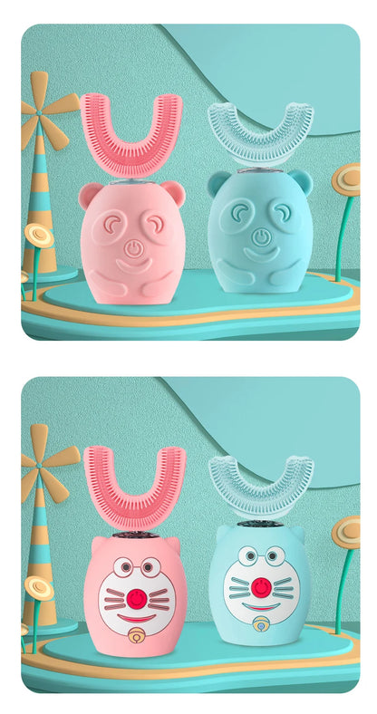 Sonic Electric Toothbrush Kids U-shaped Smart 360 Degrees Ultrasonic Tooth Brush Teeth Whitening For Children IPX7 Waterproof Good Vibrations