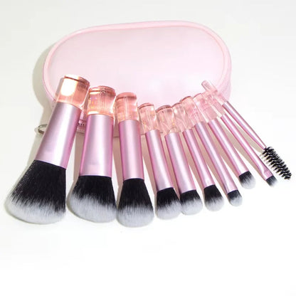 Wholesale 10 Pcs Makeup Brushes Tool Set Cosmetic Powder Eye Shadow Foundation Blush Blending Makeup Brush Set Good Vibrations