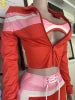 Custom Logo Women Set Short Pants and Sports Bra Crop Jacket Tracksuit Loungewear Women 3 Piece Shorts Pants Set  for Elasticity Good Vibrations