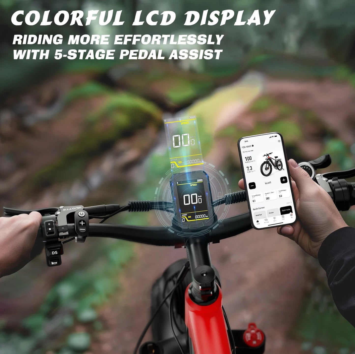 US Free Shipping DUOTTS F26 E Bike Electric Bicycle Mountain Ebike 48V 20AH Dual Motors 26inch Fat Tire Electric Bike for Adults Good Vibrations
