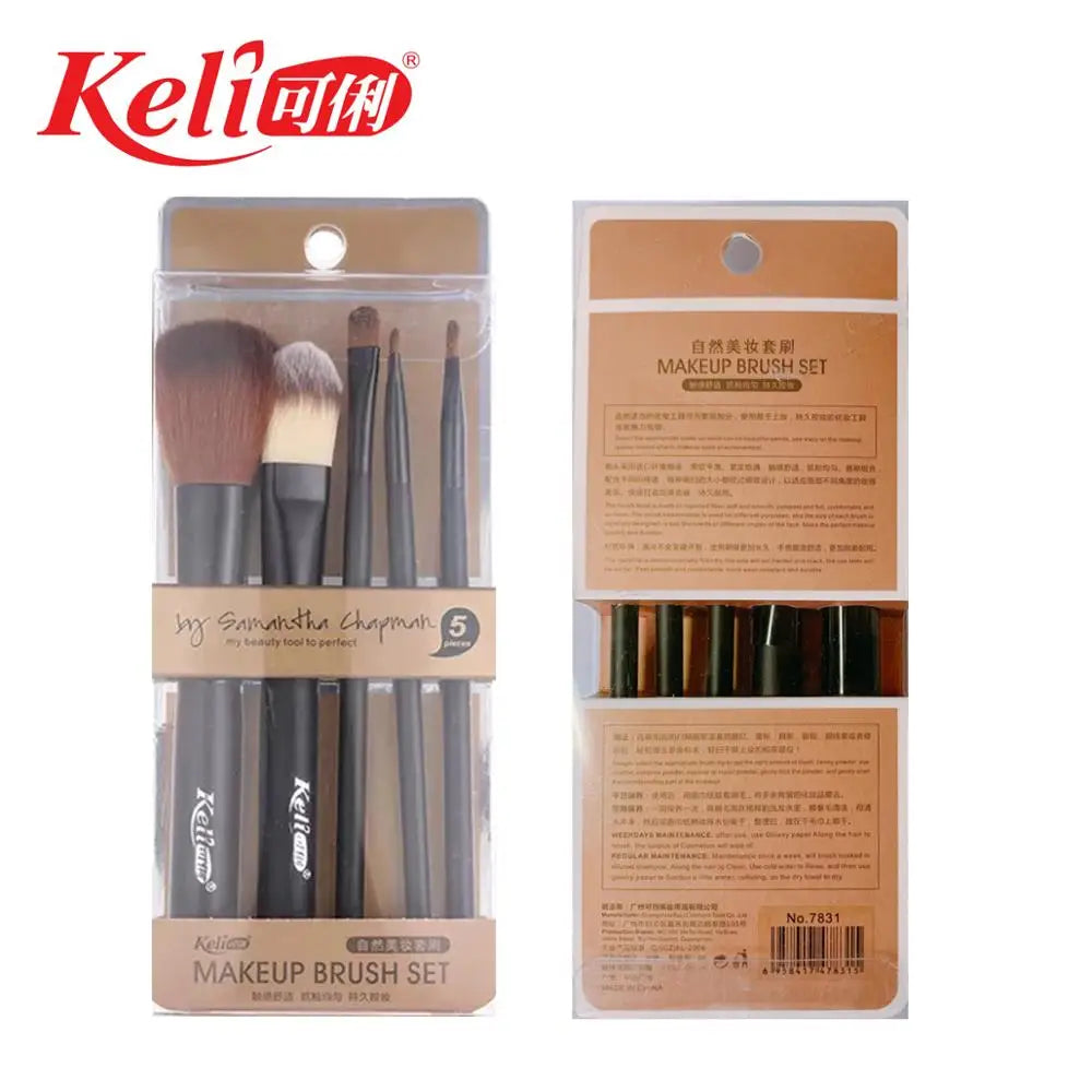 Factory Supply 5 Pcs Makeup Brush Set Unique Makeup Brush Set for Cosmetic Foundation Powder Eye Shadow Make up Brush Good Vibrations