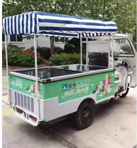 Wholesale 48V Classic Electric Cargo Tricycle Ice Cream Tricycle Food Tricycle with Private Label Good Vibrations
