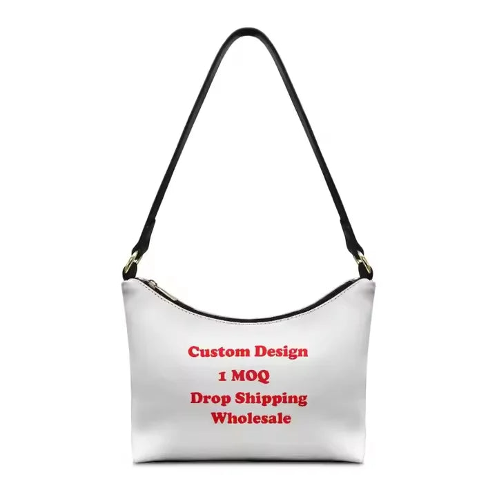 Wholesale High Quality Luxury Exquisite PU Women's Casual Shoulder Bag Custom Printed Underarm Bag Fashionable Lady Dropshipping Good Vibrations