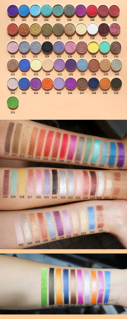 Wholesale Factory Custom Logo Vegan Waterproof Eye Shadow Palette Private Label Shape DIY Shimmer Matte Glitter Eyeshadow Good Vibrations