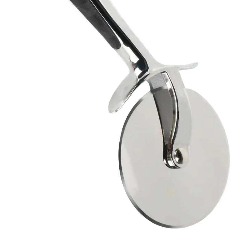 Kitchen Gadgets Pizza Peeler Zinc Alloy Smooth Sliding Pizza Cutter Wheel with Metal Handle Good Vibrations