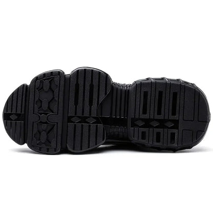 Rotary Button Safety Shoes Men Steel Toe Sneakers Puncture Proof Work Safety Boots Air Cushion Sport Work Shoes Anti-smash Boots Good Vibrations