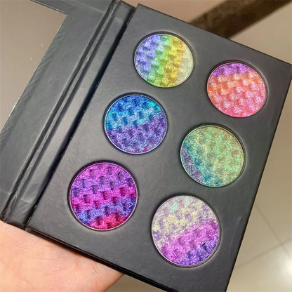90 Colors Round Pans Multichrome Duochrome Pressed Eyeshadow Pigment Single Duo Chrome Eye Shadow Diy Eyeshadow Palette Good Vibrations