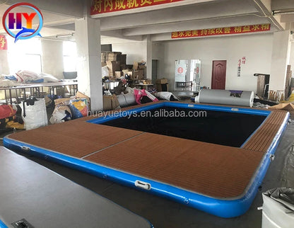 Hot Sales Portable Inflatable Floating Ocean Sea Swimming Pool With Anti Jellyfish Net/ Inflatable Yacht Pool for Sale Good Vibrations