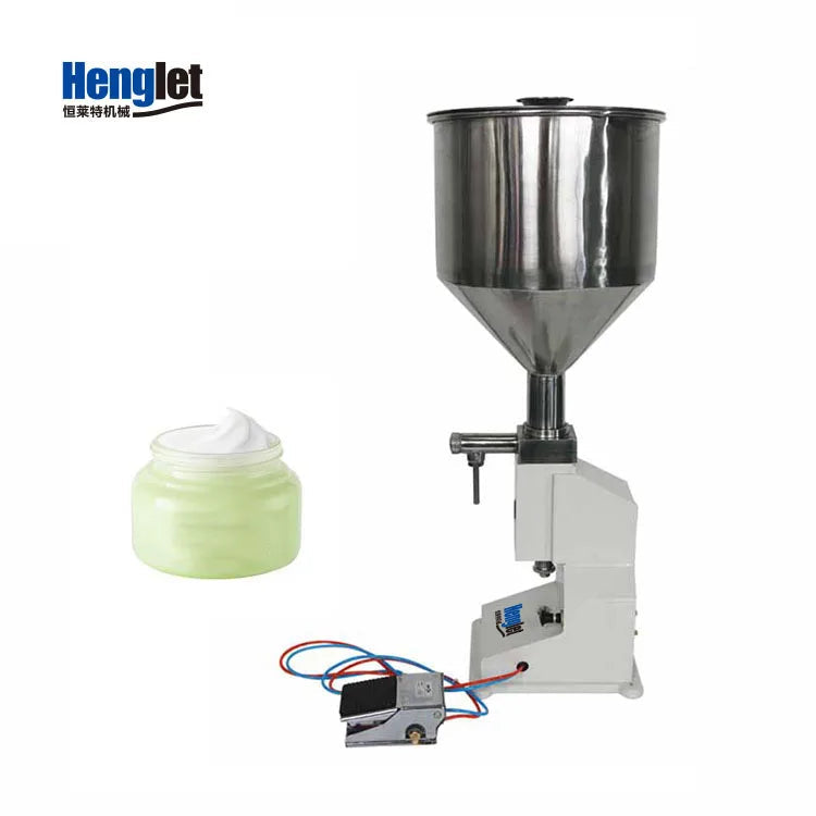 A03 Hand Operated Filling Machine Manual Cosmetic Paste Sausage Lip Gloss Cream Liquid Filling Supply Good Vibrations
