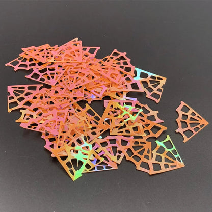 100Pcs/Lot Halloween Spider Web PVC Sequins Holiday Party Decoration Handmade DIY Sewing/Wedding/Coat Hat Accessories Good Vibrations
