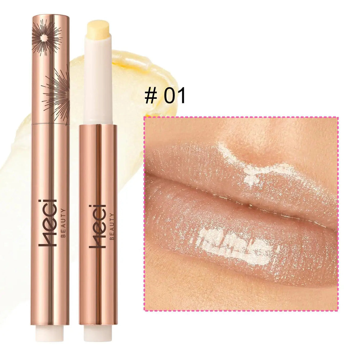 4g Heci Herbal Lip Butter Cream Stick Cream Press Type Super Juicy Mineral Lipstick Tinted Lip Moisturizer Shimmer Lip Stick Good Vibrations
