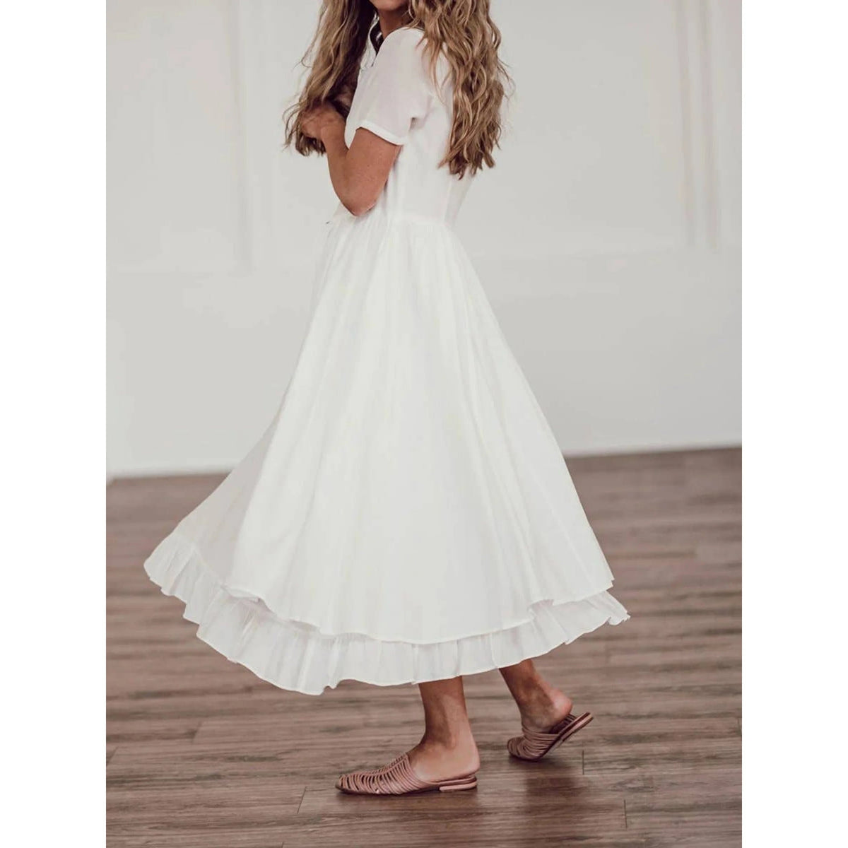 TD Modern Women Outfits Own Design 22 Style High Low Office Lady Gorgeous Drop Waist Knee-Length Dress for Day Club Picnic ODM Good Vibrations