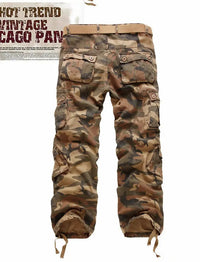 spring Autumn washing Multi-pocket camouflage overalls men cotton uniform pants men baggy cargo pants men,size 28-40 Good Vibrations