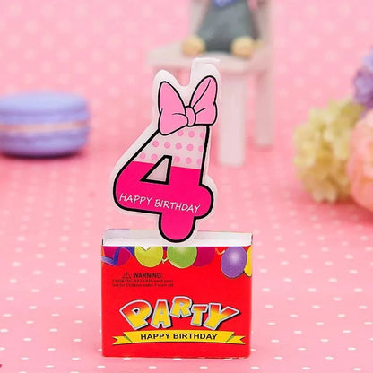 Birthday Candle Mouse Party Decorations Number Candle Cake Toppers Decorations for Home Kids's Gift Candle DIY Cake Flags Good Vibrations