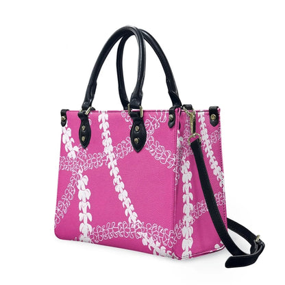 Customized Luxury Leather Women Handbag Hawaii Tribal Polynesian Tattoo Print Pu Leather Purse Shoulder Bag Lightweight Tote Bag Good Vibrations