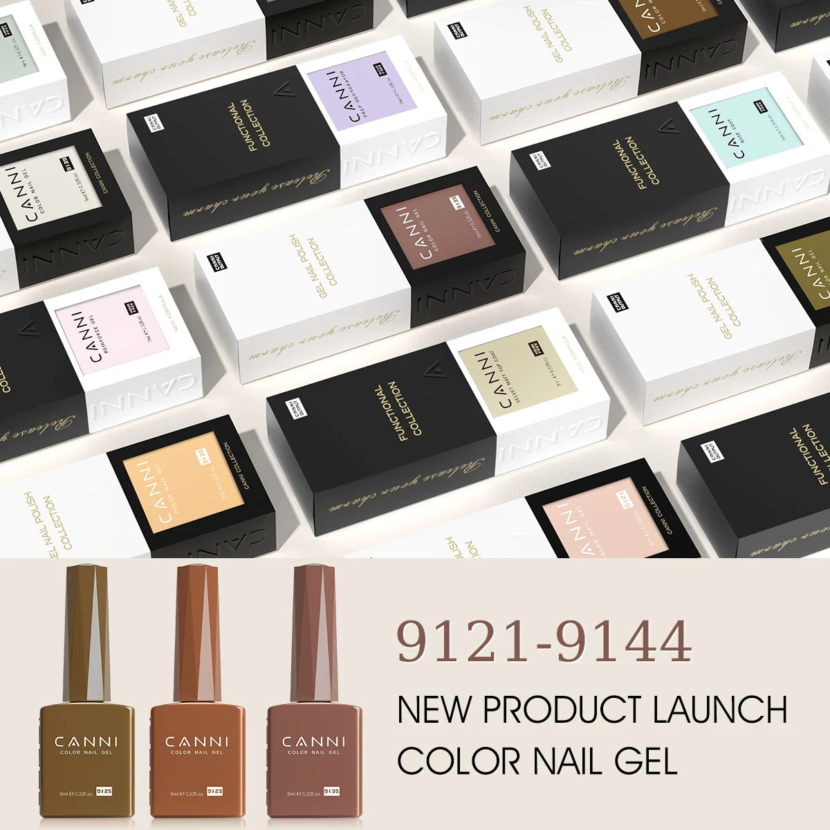 2025 Newest CANNI 9ml Nail Art Hema Free Gel Polish for Nails French Tip Manicure Gel Varnish Enamel Lacquer UV LED Nail Good Vibrations