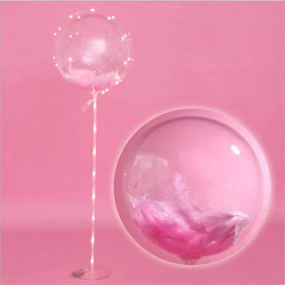 DIY Wedding Decoration Children's Birthday  Helium  Bobo Feather Transparent PVC Balloon Party Anniversary Good Vibrations