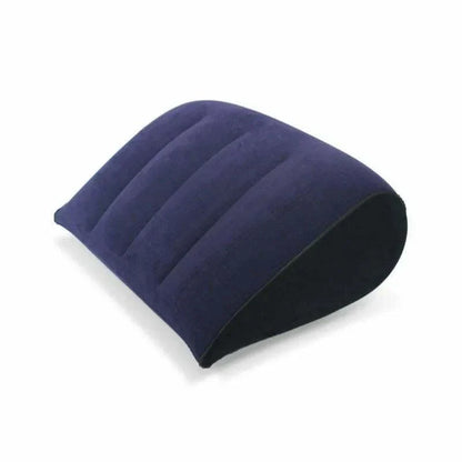 Inflatable sex wedge cushion for adult couples, purple.