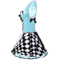 Women Adult Costume Cosplay Dress Fantasy Party Blue Sweet Lolita Maid Halloween Costumes Good Vibrations