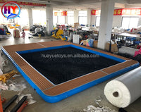 Hot Sales Portable Inflatable Floating Ocean Sea Swimming Pool With Anti Jellyfish Net/ Inflatable Yacht Pool for Sale Good Vibrations