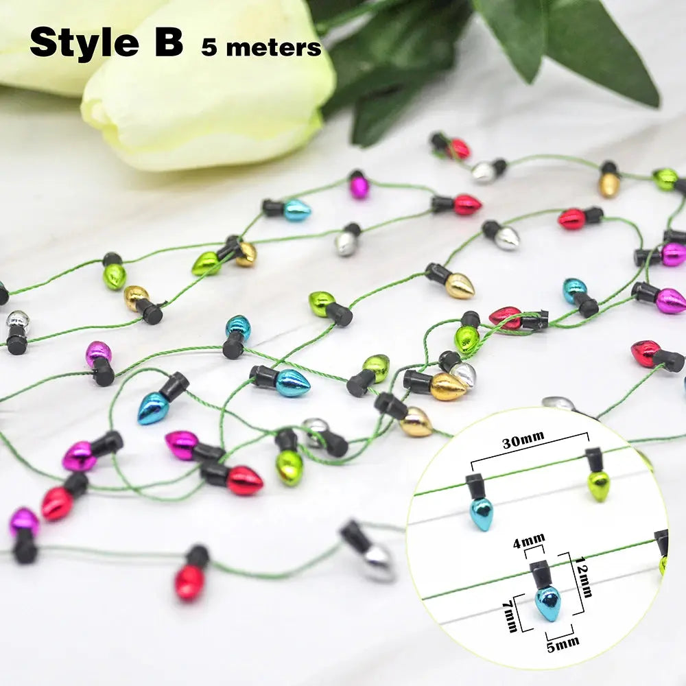 5M Christmas tree DIY Bulbs Garland Christmas Ornaments Home Decoration Xmas wreath Ornaments Christmas Party Decorations Good Vibrations